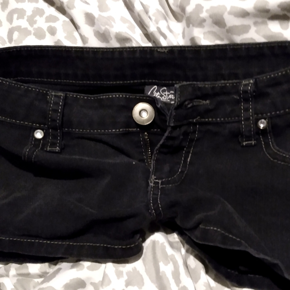 City Streets black denim shorty shorts - Picture 4 of 7